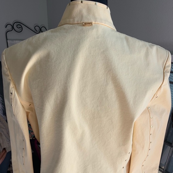 St John Sport yellow gold studded jacket size L - Picture 3 of 6